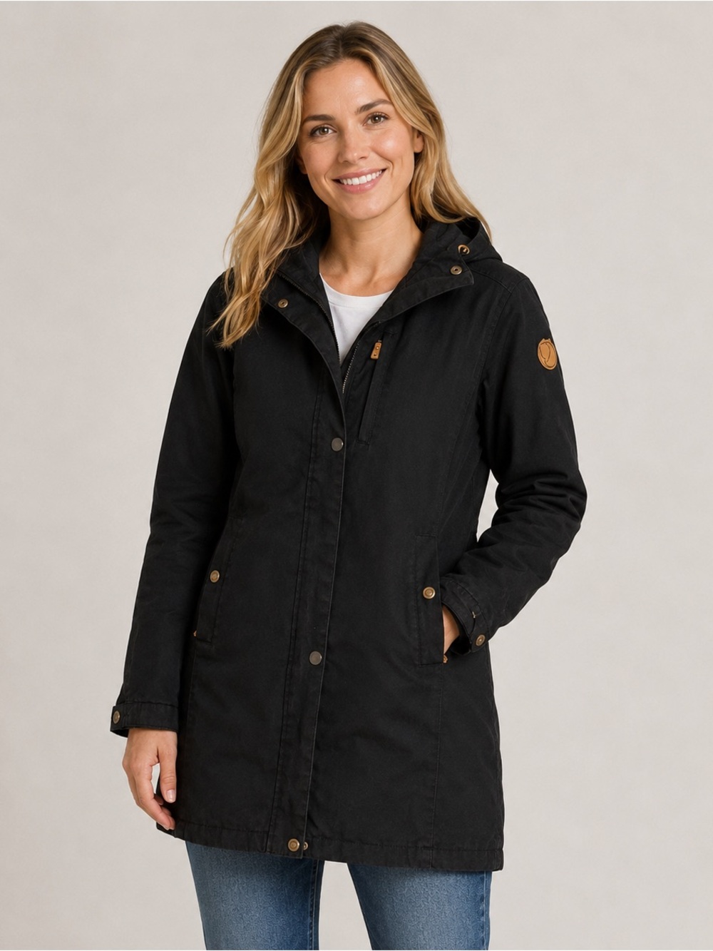 Fjällräven Kiruna Padded Parka Women’s XS Black G-1000 Insulated Hooded Coat